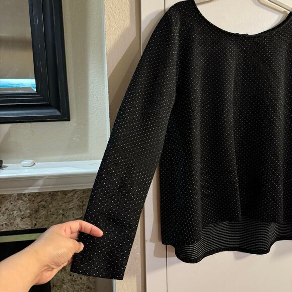 Ruti Scuba Essential Top Polka Dot Black Size 2/ Medium Lagenlook Casual - Picture 3 of 6